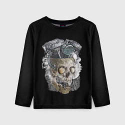 Лонгслив детский Skull engine, цвет: 3D-принт