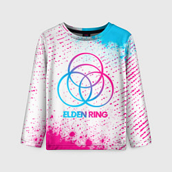 Лонгслив детский Elden Ring neon gradient style, цвет: 3D-принт