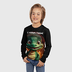 Лонгслив детский С новым годом дракона, цвет: 3D-принт — фото 2