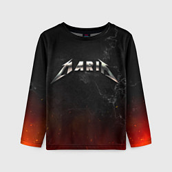 Лонгслив детский Мария в стиле Металлика - искры и огонь, цвет: 3D-принт