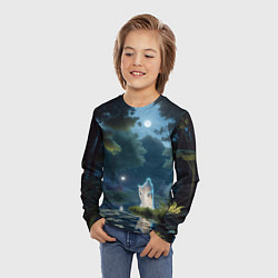 Лонгслив детский Одинокий призрак в лесу, цвет: 3D-принт — фото 2