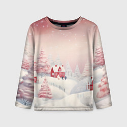 Детский лонгслив Снежное сияние ночи