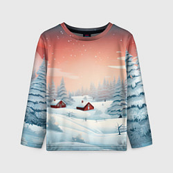 Детский лонгслив Погружение в зимнюю атмосферу