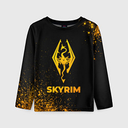 Лонгслив детский Skyrim - gold gradient, цвет: 3D-принт