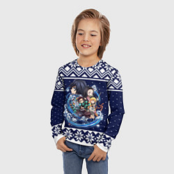 Лонгслив детский Demon slayer sweater, цвет: 3D-принт — фото 2