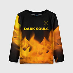 Лонгслив детский Dark Souls - gold gradient посередине, цвет: 3D-принт