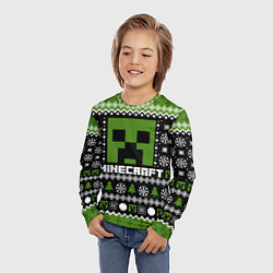 Лонгслив детский Minecraft christmas sweater, цвет: 3D-принт — фото 2