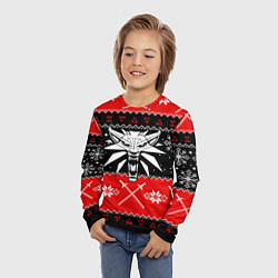 Лонгслив детский The Witcher christmas sweater, цвет: 3D-принт — фото 2