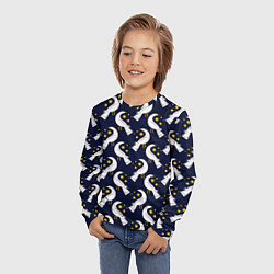 Лонгслив детский Ночная птица, цвет: 3D-принт — фото 2