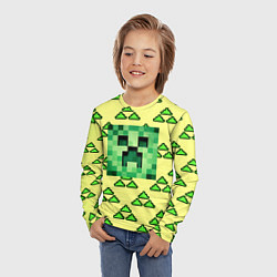 Лонгслив детский Minecraft creeper game, цвет: 3D-принт — фото 2