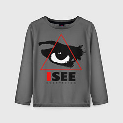 Лонгслив детский I see everything, цвет: 3D-принт