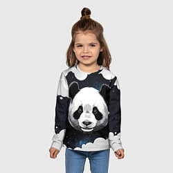 Лонгслив детский Панда портрет, цвет: 3D-принт — фото 2