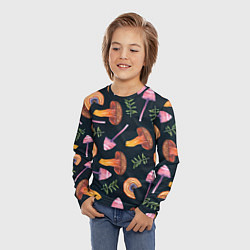 Лонгслив детский Goblincore - болотные грибы, цвет: 3D-принт — фото 2