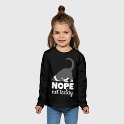 Лонгслив детский Nope not today, цвет: 3D-принт — фото 2
