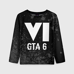 Лонгслив детский GTA 6 glitch на темном фоне, цвет: 3D-принт