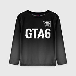 Лонгслив детский GTA6 glitch на темном фоне посередине, цвет: 3D-принт