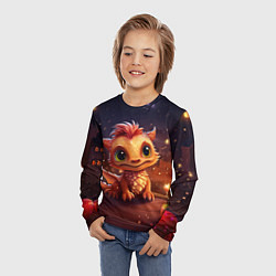 Лонгслив детский Чудо хранитель праздника дракон, цвет: 3D-принт — фото 2
