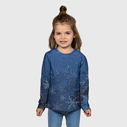 Лонгслив детский Ледяной дракон 2024, цвет: 3D-принт — фото 2