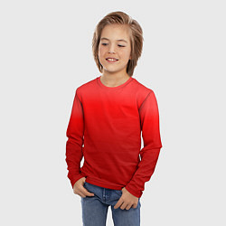 Лонгслив детский Кроваво-красный градиент, цвет: 3D-принт — фото 2
