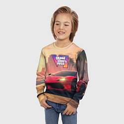 Лонгслив детский GTA 6 спортивное авто, цвет: 3D-принт — фото 2