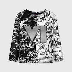 Детский лонгслив GTA 6 чб