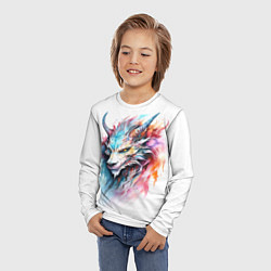 Лонгслив детский Портрет дракона, цвет: 3D-принт — фото 2
