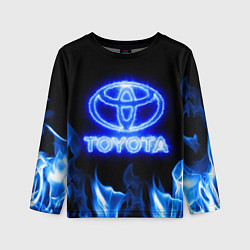 Лонгслив детский Toyota neon fire, цвет: 3D-принт