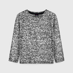 Лонгслив детский Узор серого вязанного трикотажа меланж, цвет: 3D-принт