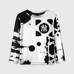Детский лонгслив New York yankees - baseball team pattern