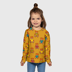 Лонгслив детский Мишки в свитере, цвет: 3D-принт — фото 2