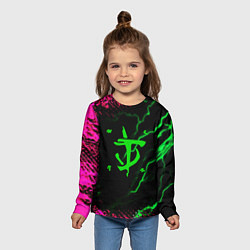 Лонгслив детский Doom знак шторм молнии, цвет: 3D-принт — фото 2