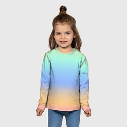 Лонгслив детский Голографический цветной градиент, цвет: 3D-принт — фото 2