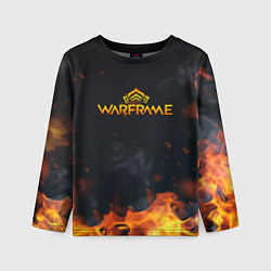 Лонгслив детский Warframe шутер flame, цвет: 3D-принт