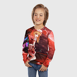Лонгслив детский Touhou Project Flandre cute happy, цвет: 3D-принт — фото 2