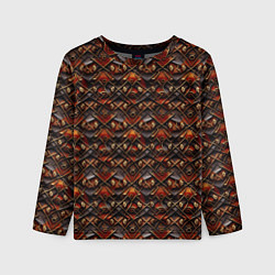 Лонгслив детский Паттерн абстрактный плиткой, цвет: 3D-принт