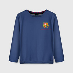 Лонгслив детский Месси - 10 номер футбольный клуб Барселона, цвет: 3D-принт