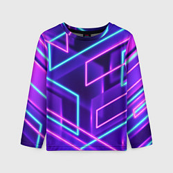 Детский лонгслив Neon Geometric