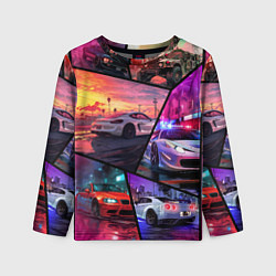 Детский лонгслив GTA style cars