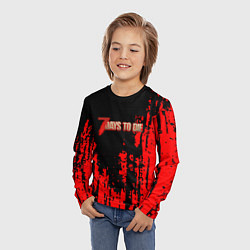 Лонгслив детский 7 Days to Die краски абстрактные, цвет: 3D-принт — фото 2