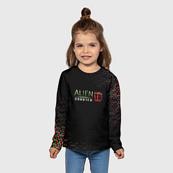 Лонгслив детский Alien Shooter космос тема, цвет: 3D-принт — фото 2