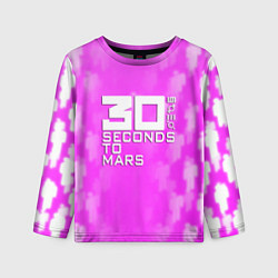Лонгслив детский 30 seconds to mars pink, цвет: 3D-принт