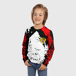 Лонгслив детский Россия краски текстура, цвет: 3D-принт — фото 2