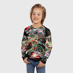Лонгслив детский Хамелеоновый рейв, цвет: 3D-принт — фото 2