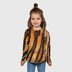 Лонгслив детский Тигровая шкура, цвет: 3D-принт — фото 2