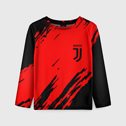 Лонгслив детский Juventus краски спорт фк, цвет: 3D-принт