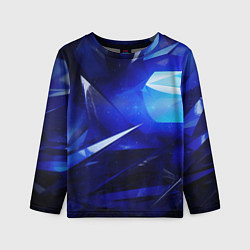 Лонгслив детский Black and blue abstract background sport style, цвет: 3D-принт
