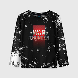 Лонгслив детский Warthunder белые краски онлайн, цвет: 3D-принт