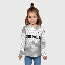 Лонгслив детский Napoli sport на светлом фоне посередине, цвет: 3D-принт — фото 2
