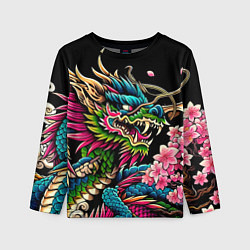 Лонгслив детский Irezumi - Japanese dragon ai art, цвет: 3D-принт