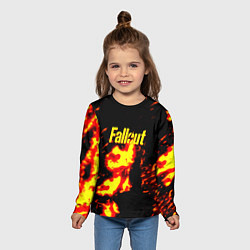Лонгслив детский Fallout огнненое лого, цвет: 3D-принт — фото 2